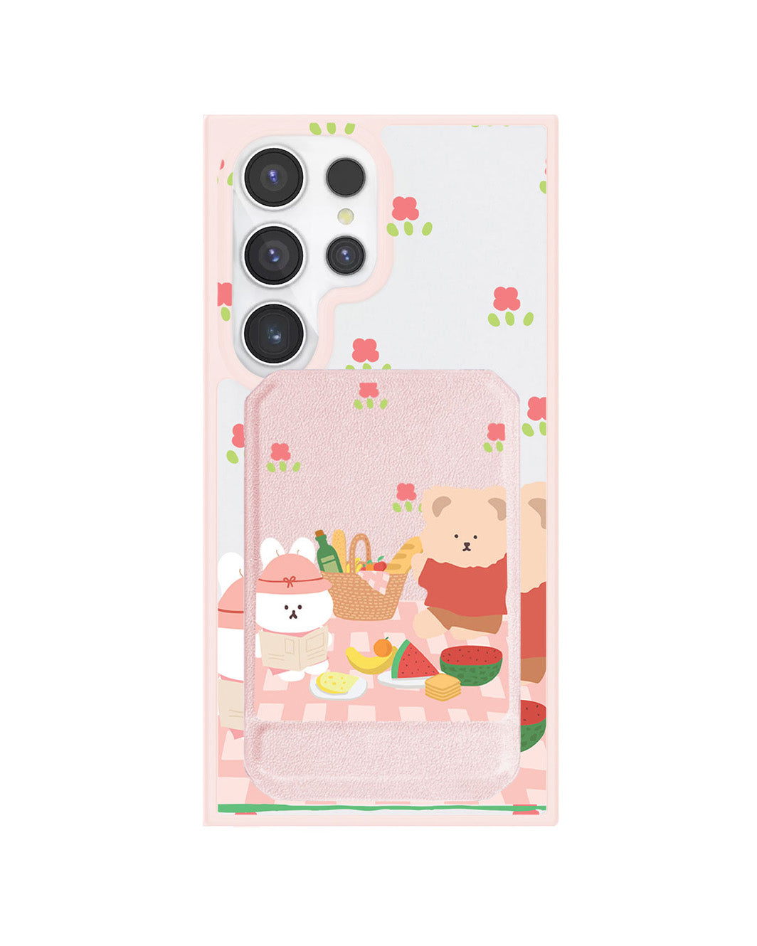 Android Magnetic Multifold Wallet - Picnic Pink