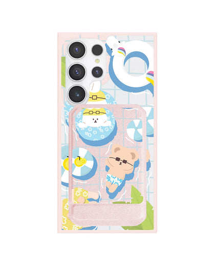 Android Magnetic Multifold Wallet - Pool Party Blue
