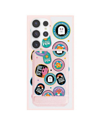 Android Magnetic Multifold Wallet - Monster Sticker Pack