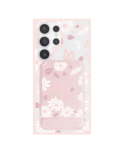 Android Magnetic Multifold Wallet - Butterfly & Daisy