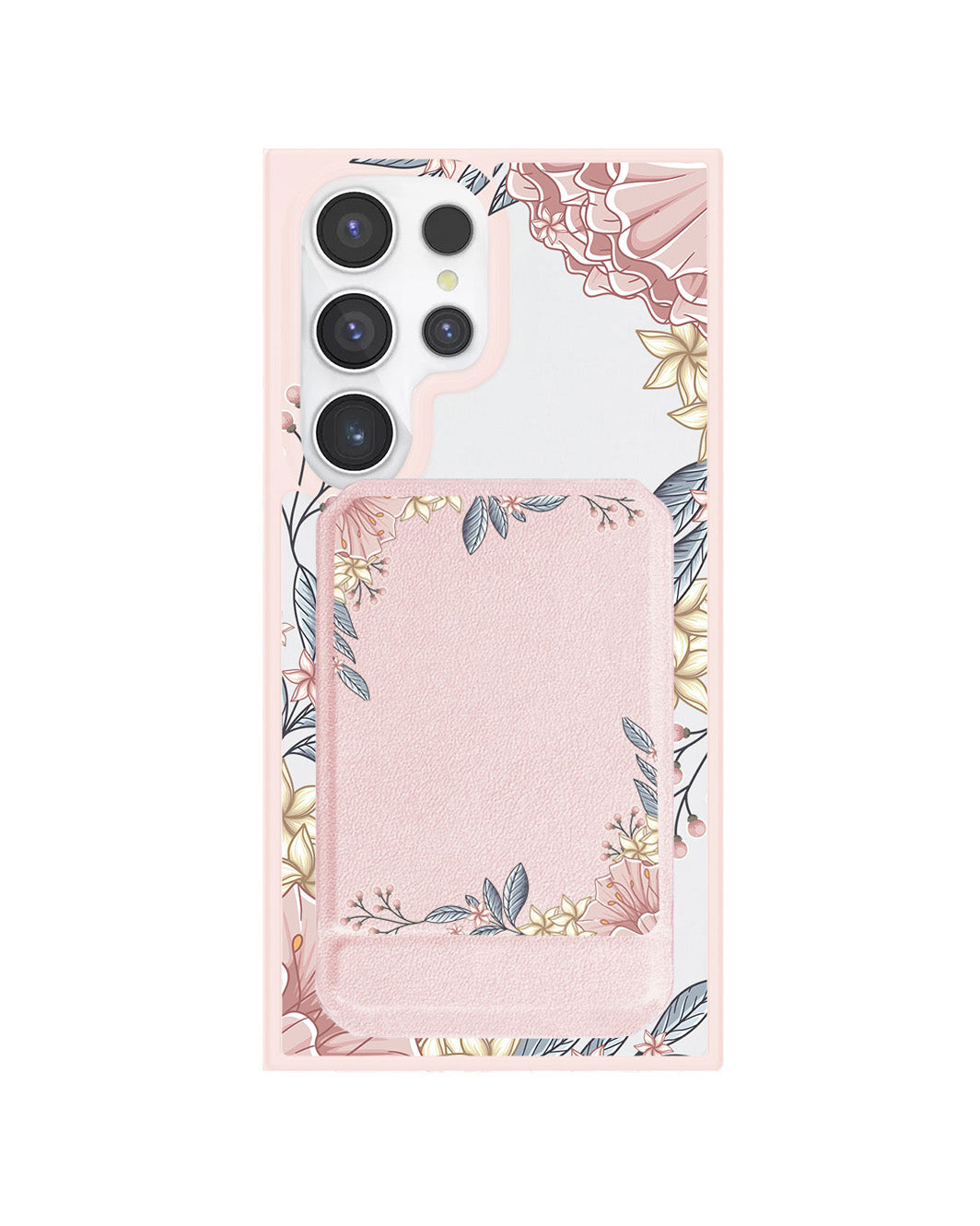 Android Magnetic Multifold Wallet - Pink Florals