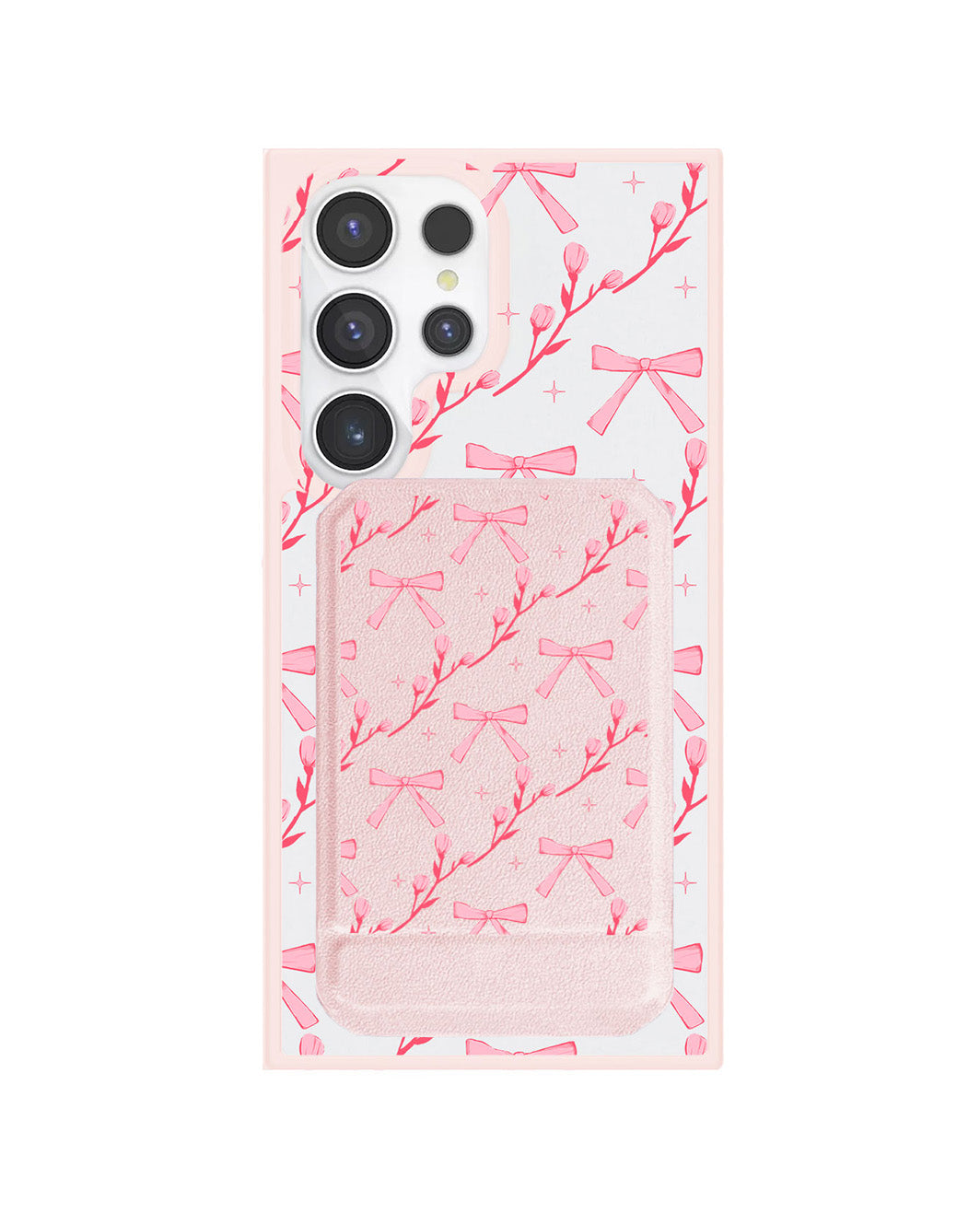 Android Magnetic Multifold Wallet - Coquette Floral