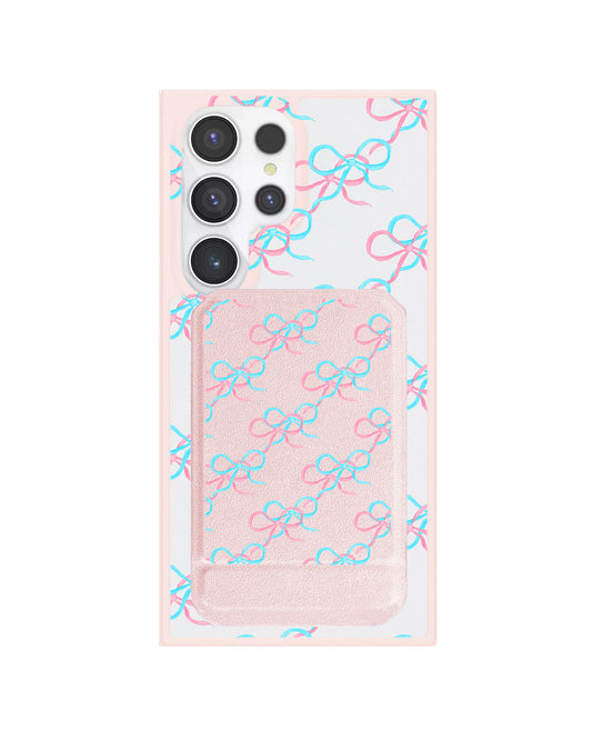 Android Magnetic Multifold Wallet - Coquette Overlap Bow