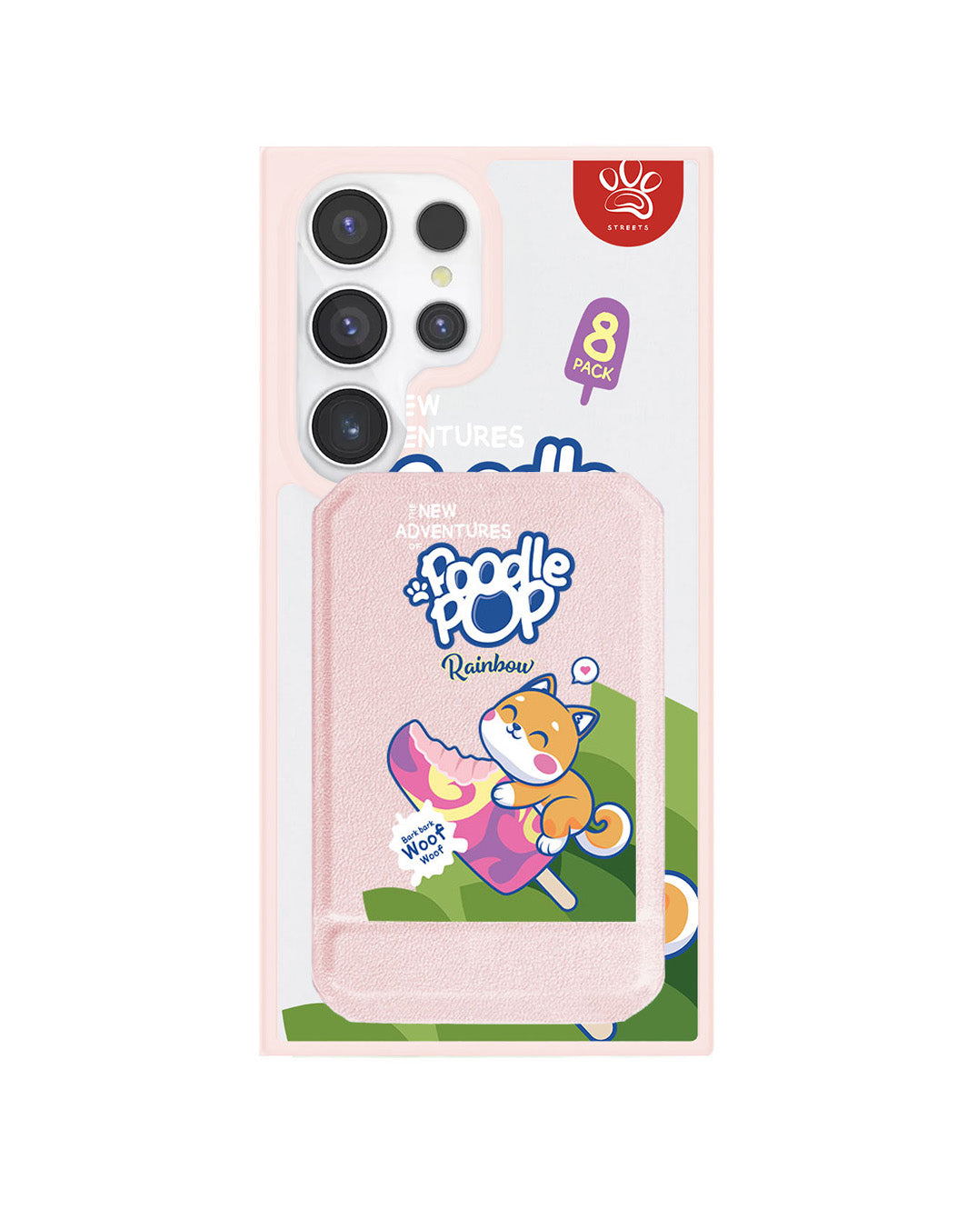 Android Magnetic Multifold Wallet - Poodle Pop