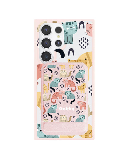 Android Magnetic Multifold Wallet - Rainbow Meow