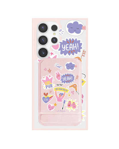 Android Magnetic Multifold Wallet - Girl Power Sticker Pack