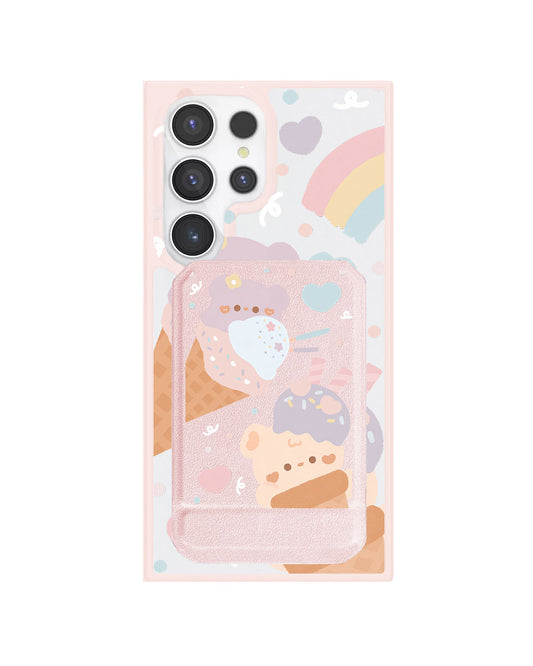 Android Magnetic Multifold Wallet - Ice Cream for Teddy