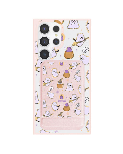 Android Magnetic Multifold Wallet - Spooky Cat