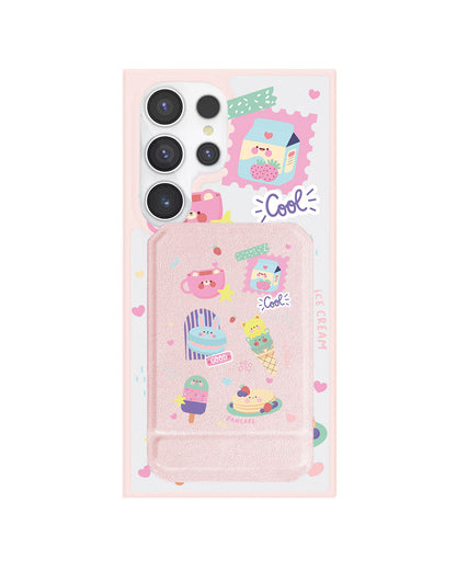 Android Magnetic Multifold Wallet - Sweet Cafe