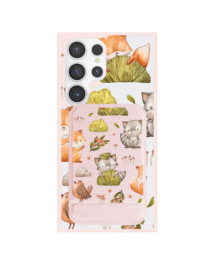 Android Magnetic Multifold Wallet - Racoon & Friends