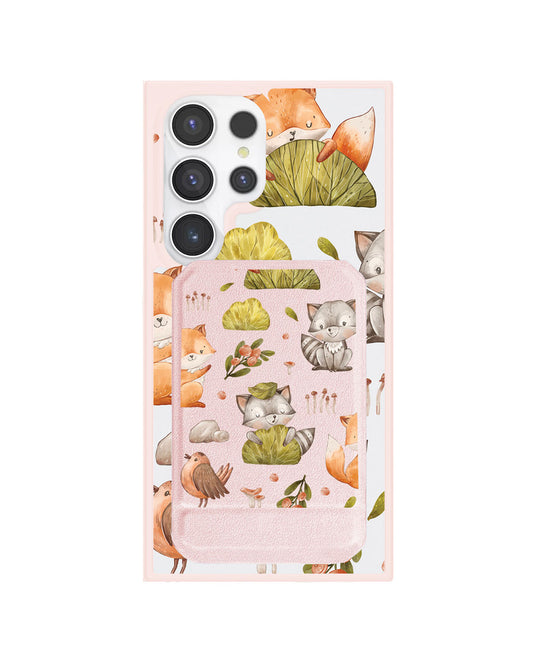 Android Magnetic Multifold Wallet - Racoon & Friends