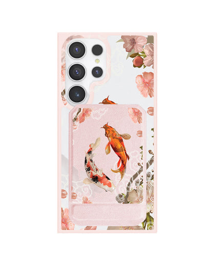 Android Magnetic Multifold Wallet - Oil Painting Koi