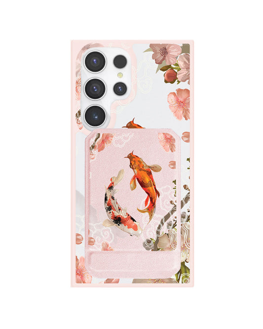 Android Magnetic Multifold Wallet - Oil Painting Koi