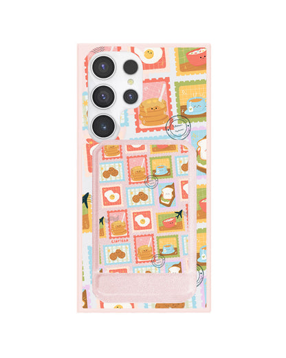Android Magnetic Multifold Wallet - Breakfast menu stamps