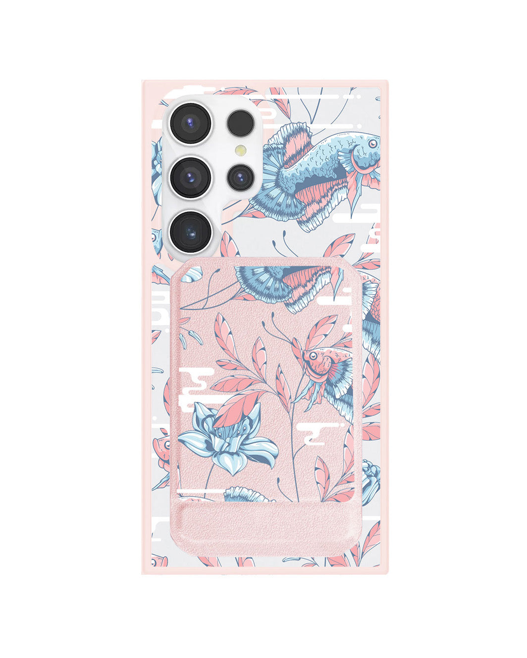 Android Magnetic Multifold Wallet - Fish & Floral 3.0