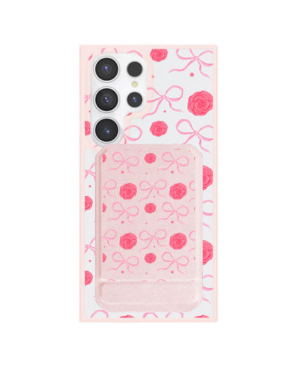 Android Magnetic Multifold Wallet - Coquette Rose