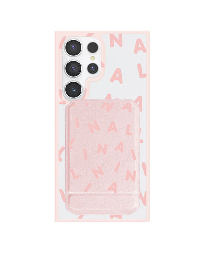 Android Magnetic Multifold Wallet - CUSTOM MONOGRAM 2.0 Pink