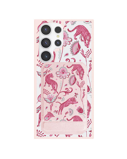 Android Magnetic Multifold Wallet - Tiger & Floral 7.0