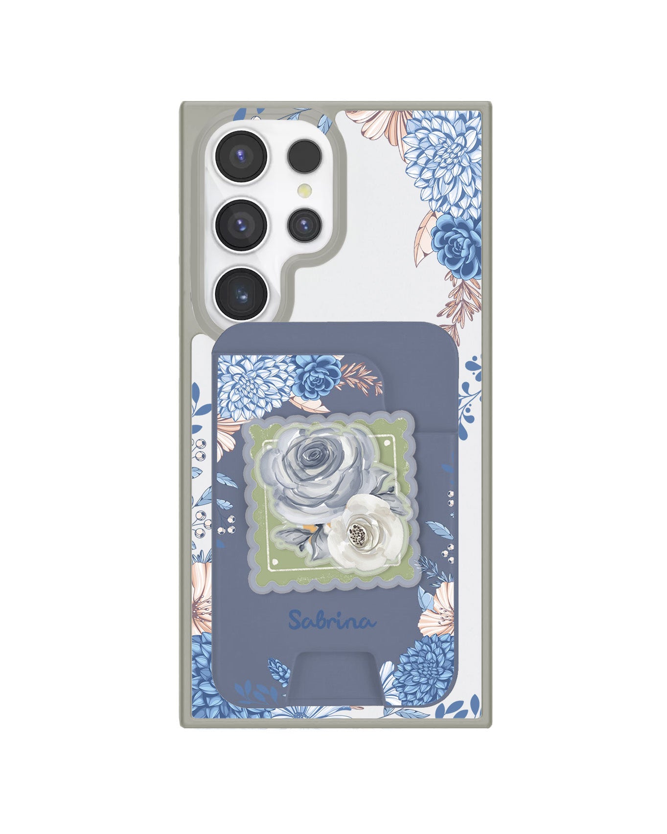 Android Magpop Wallet - Blue Florals