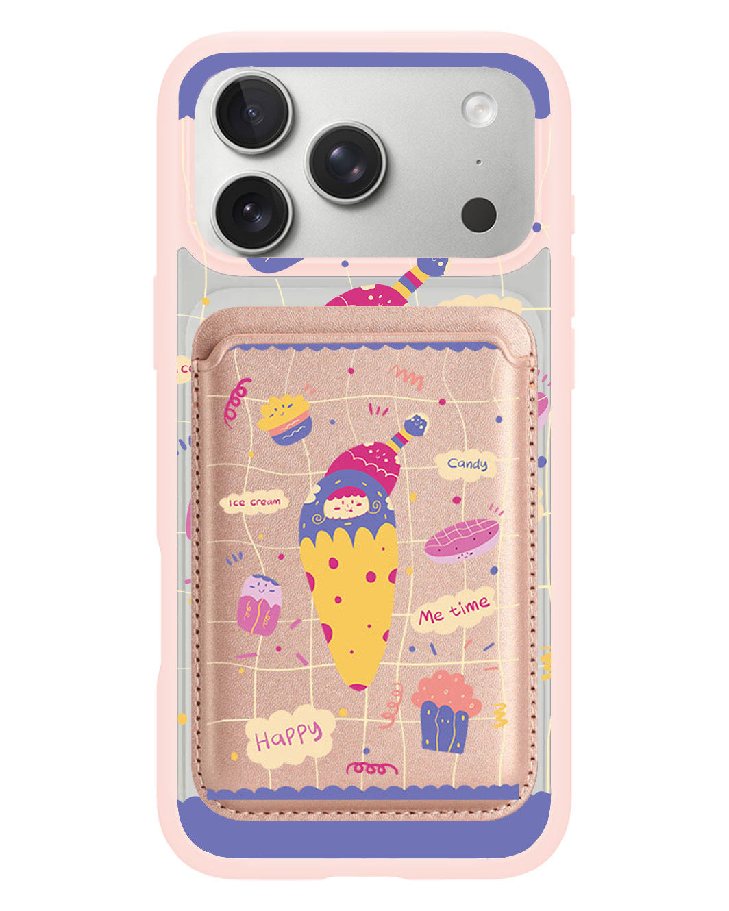 iPhone Magnetic Wallet Case - Candy Doodle