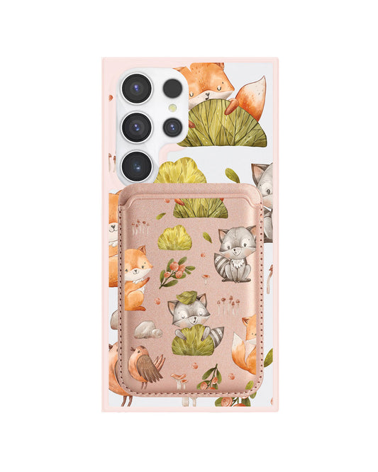 Android Magnetic Wallet Case - Racoon and Friends