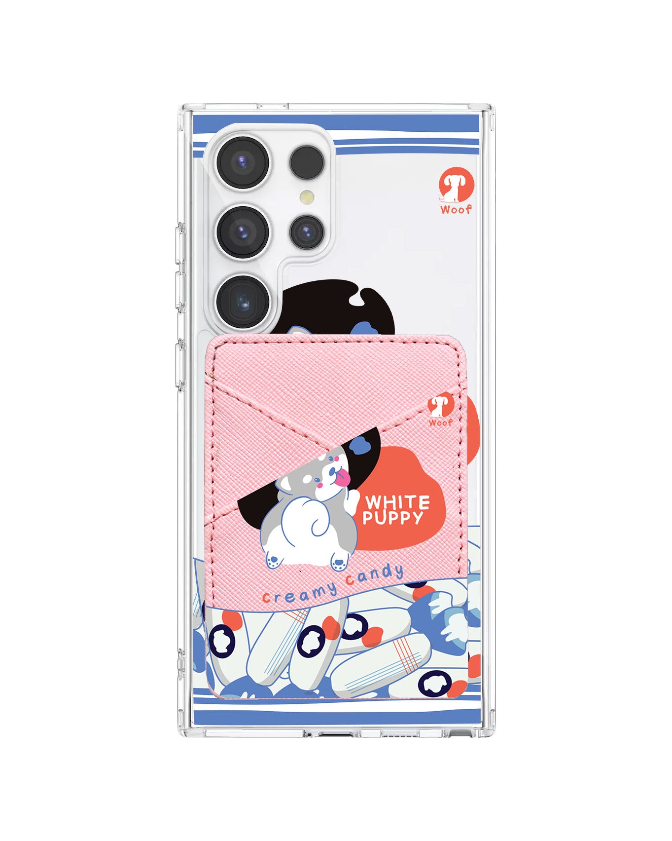Android Phone Wallet Case - White Puppy
