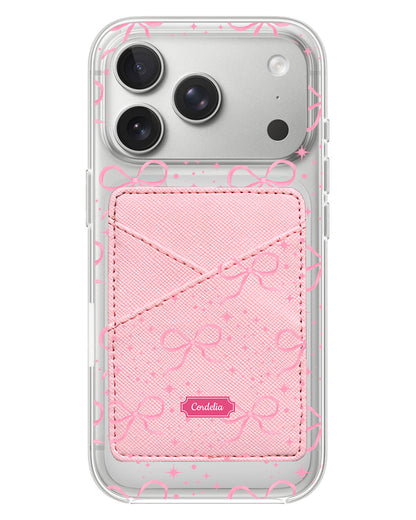 iPhone Phone Wallet Case - Coquette Glittery Bow