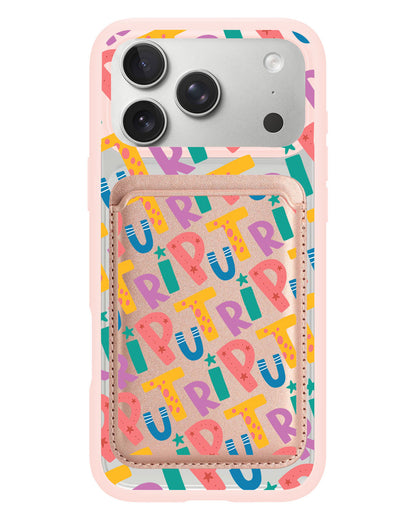 iPhone Magnetic Wallet Case - Playful Monogram 4.0