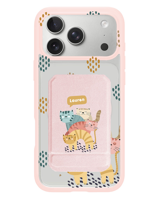 iPhone Magnetic Multifold Wallet - Rainbow Meow 2.0