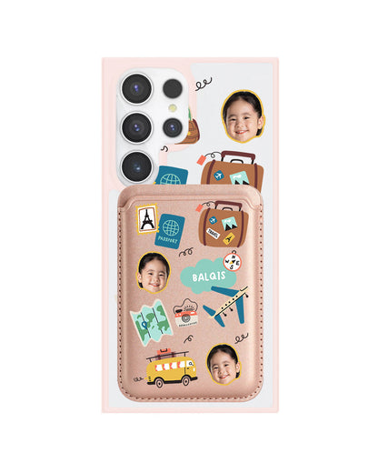 Android Magnetic Wallet Case - Face Grid Travel