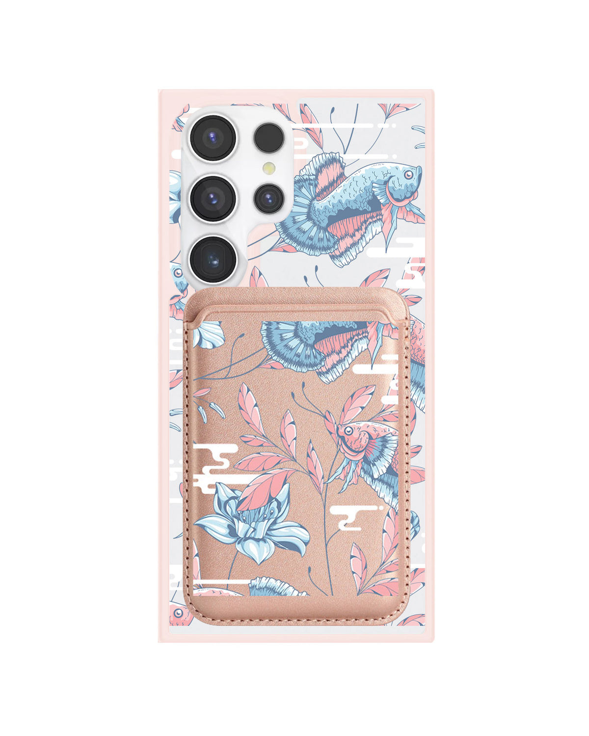 Android Magnetic Wallet Case - Fish & Floral 3.0