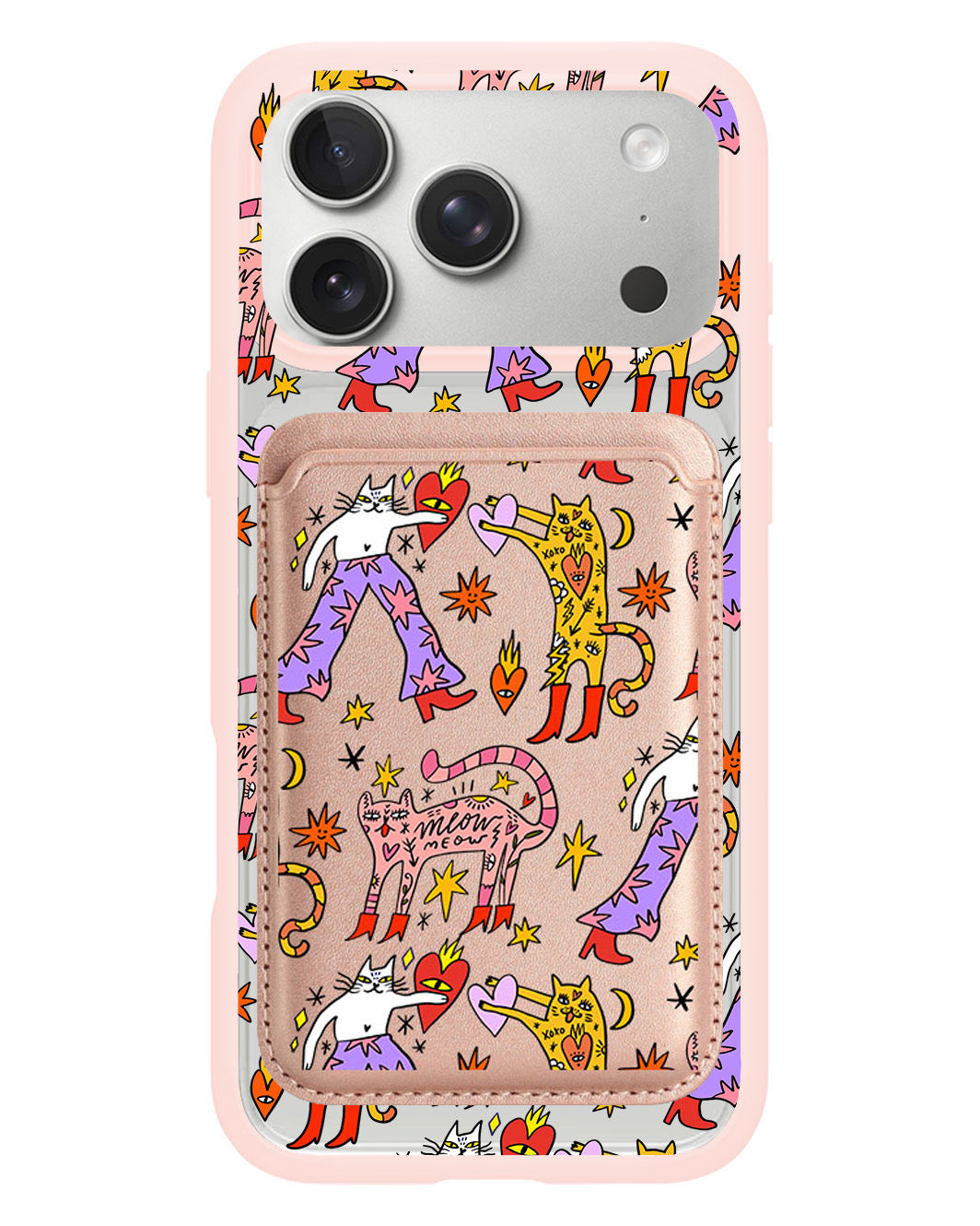 iPhone Magnetic Wallet Case - Meow