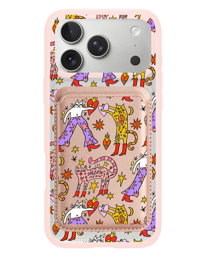 iPhone Magnetic Wallet Case - Meow
