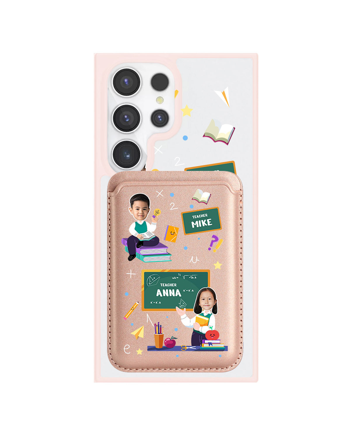 Android Magnetic Wallet Case - Face Grid Dream Teacher
