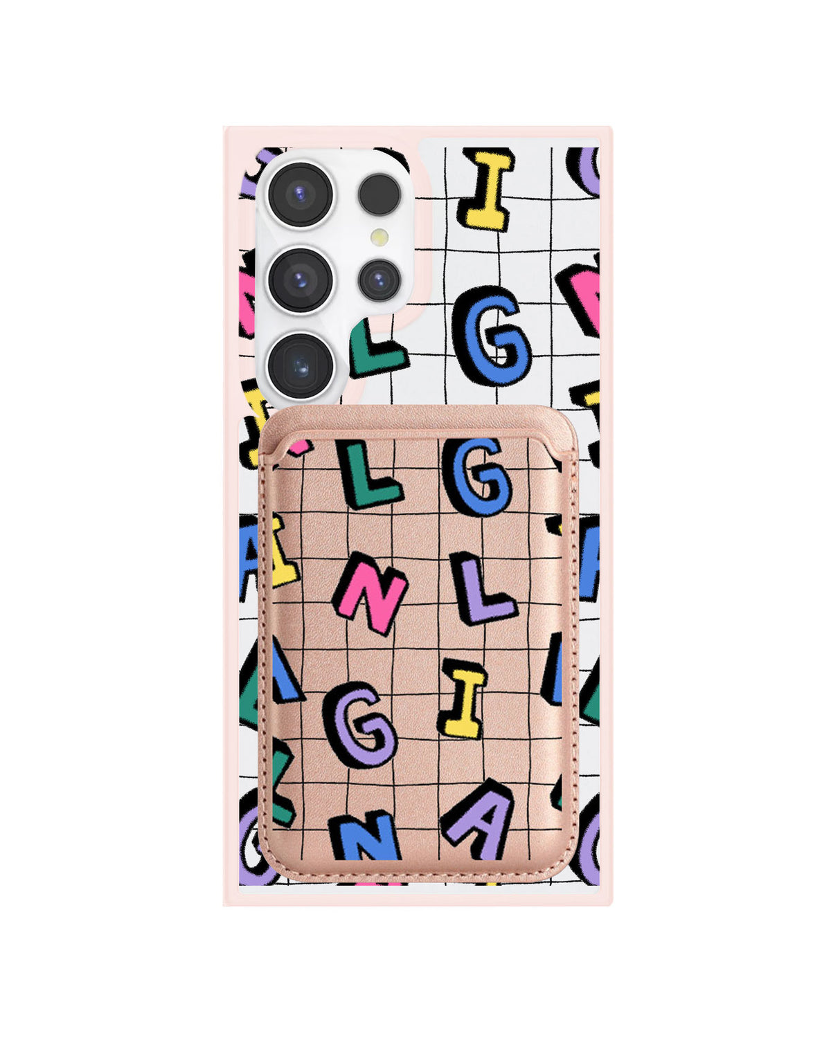 Android Magnetic Wallet Case - Playful Monogram 2.0