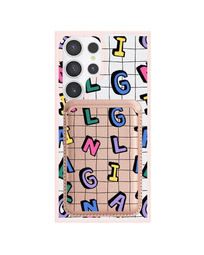 Android Magnetic Wallet Case - Playful Monogram 2.0