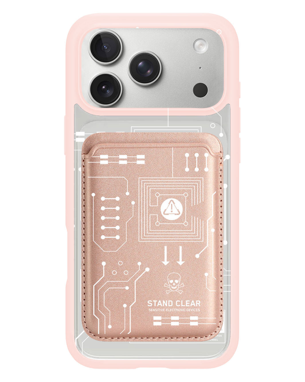 iPhone Magnetic Wallet Case - Circuit White