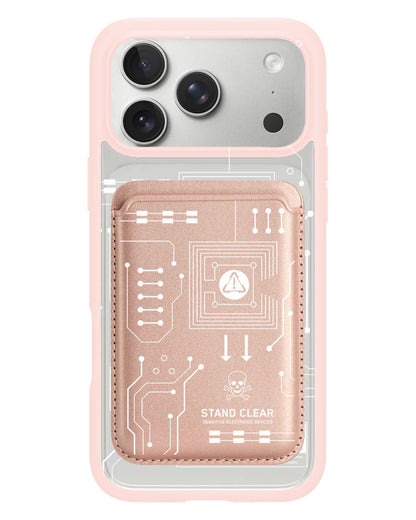 iPhone Magnetic Wallet Case - Circuit White
