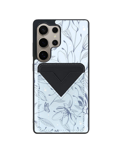 Android Avant Wallet Case - Sketchy Flower&Butterfly 2.0