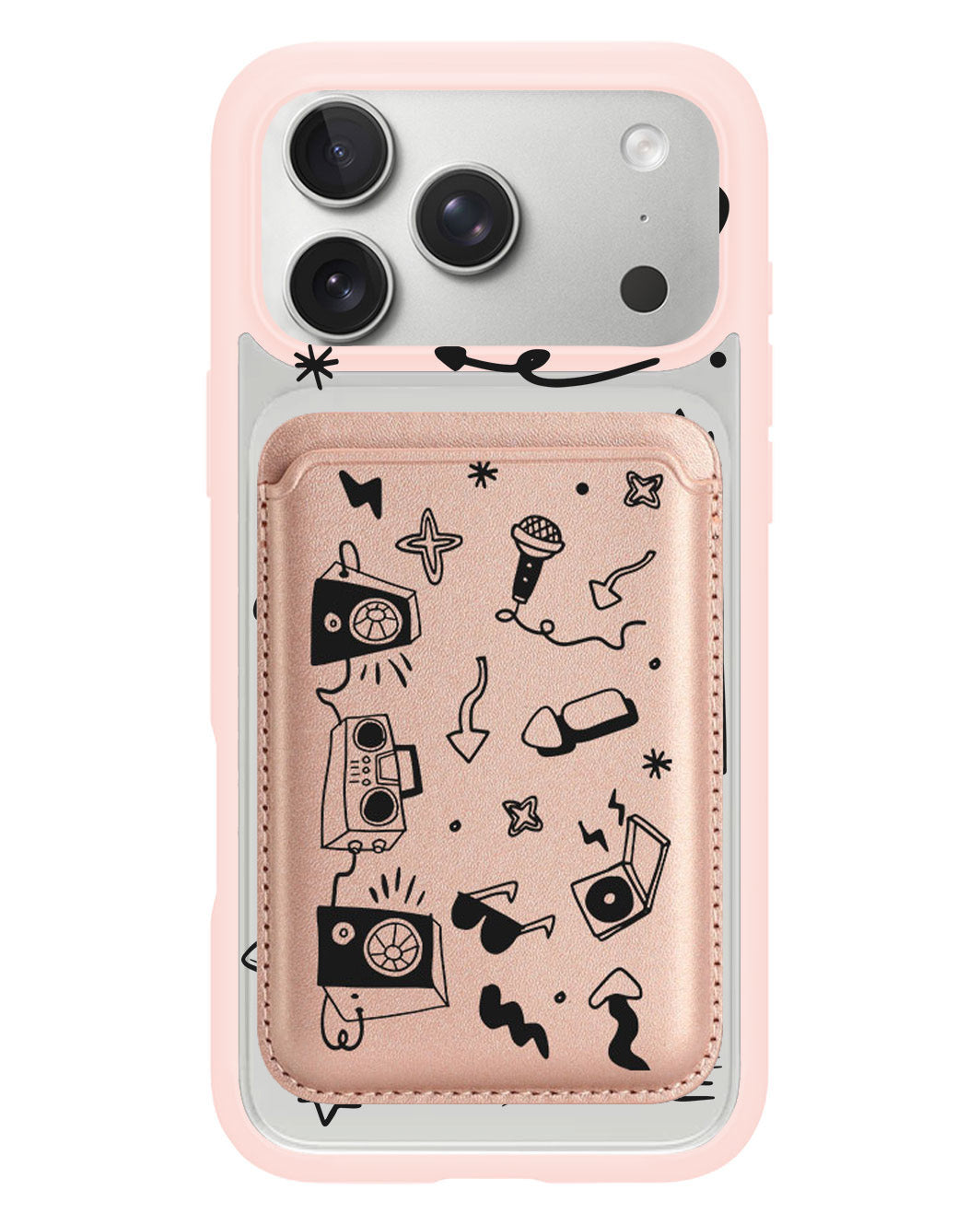 iPhone Magnetic Wallet Case - Social Black