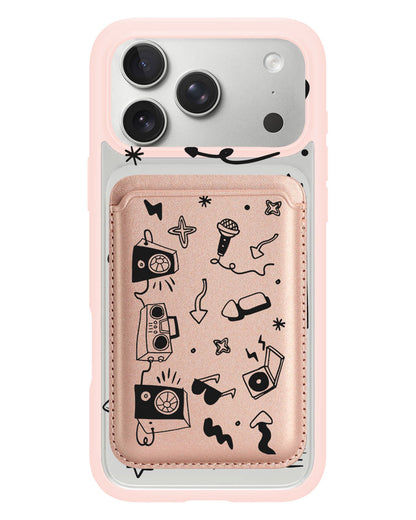 iPhone Magnetic Wallet Case - Social Black