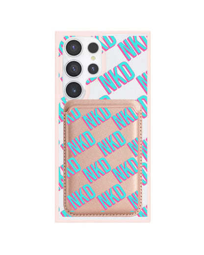 Android Magnetic Wallet Case - Diagonal Initial Monogram 4.0