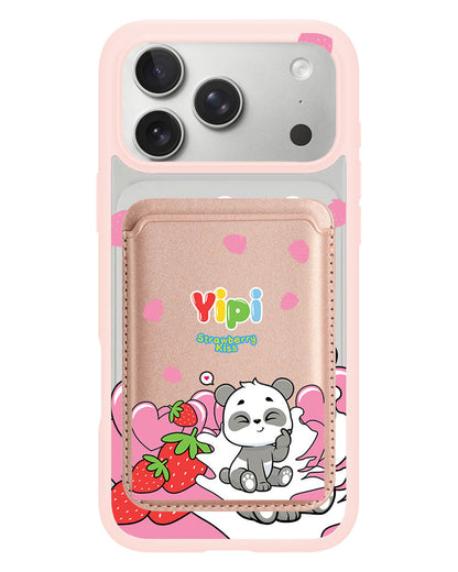iPhone Magnetic Wallet Case - Yipi Strawberry Kiss