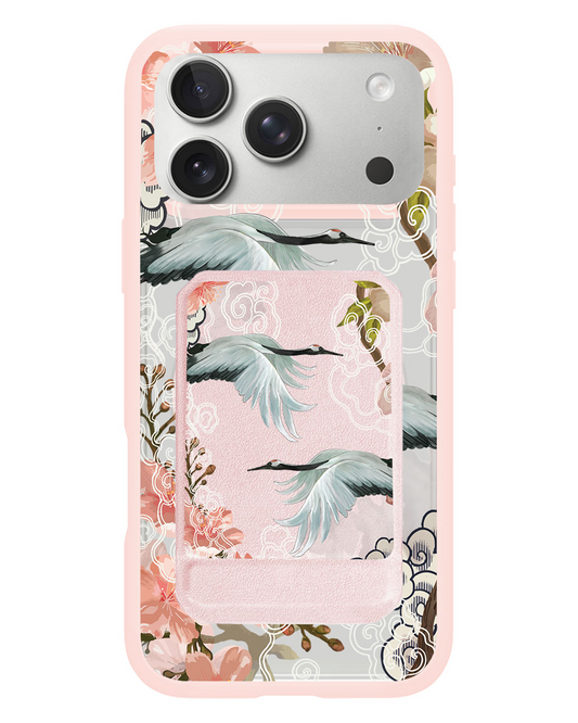 iPhone Magnetic Multifold Wallet - Oil Painting Birds