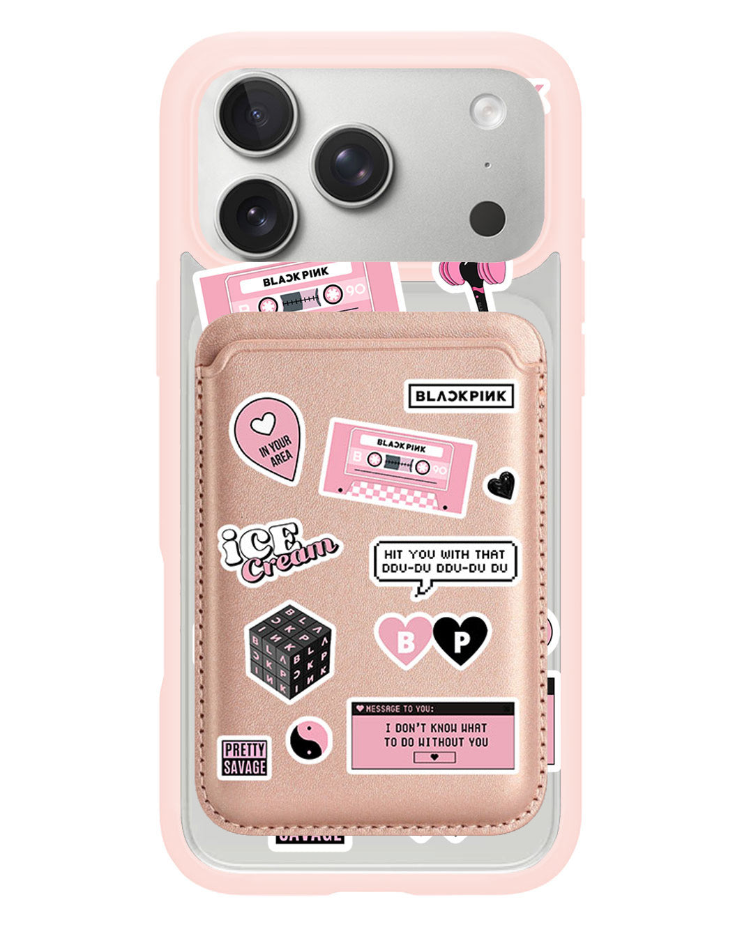 iPhone Magnetic Wallet Case - Blackpink Sticker Pack