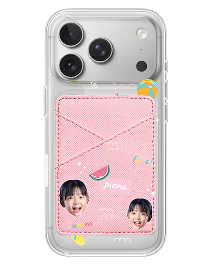 iPhone Phone Wallet Case - Face Grid Summer