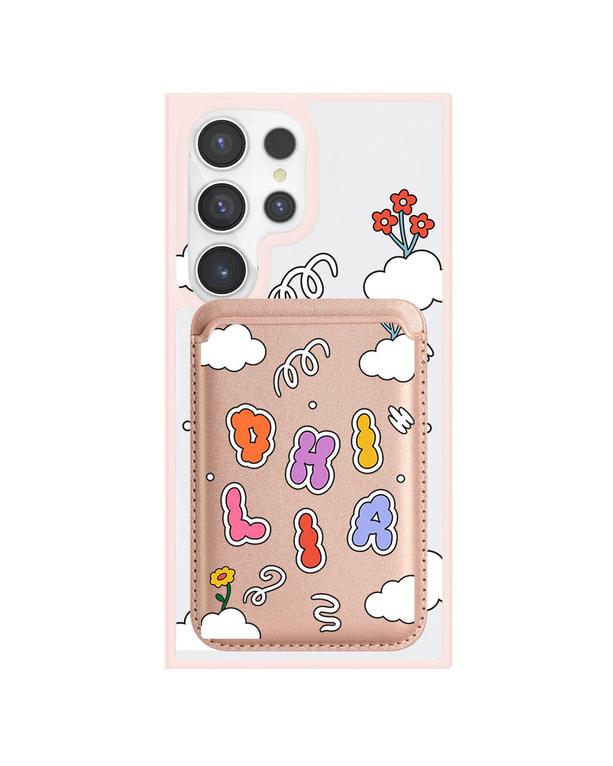 Android Magnetic Wallet Case - Adorable monogram 6.0