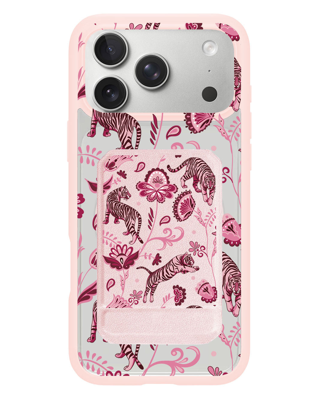 iPhone Magnetic Multifold Wallet - Tiger & Floral 2.0