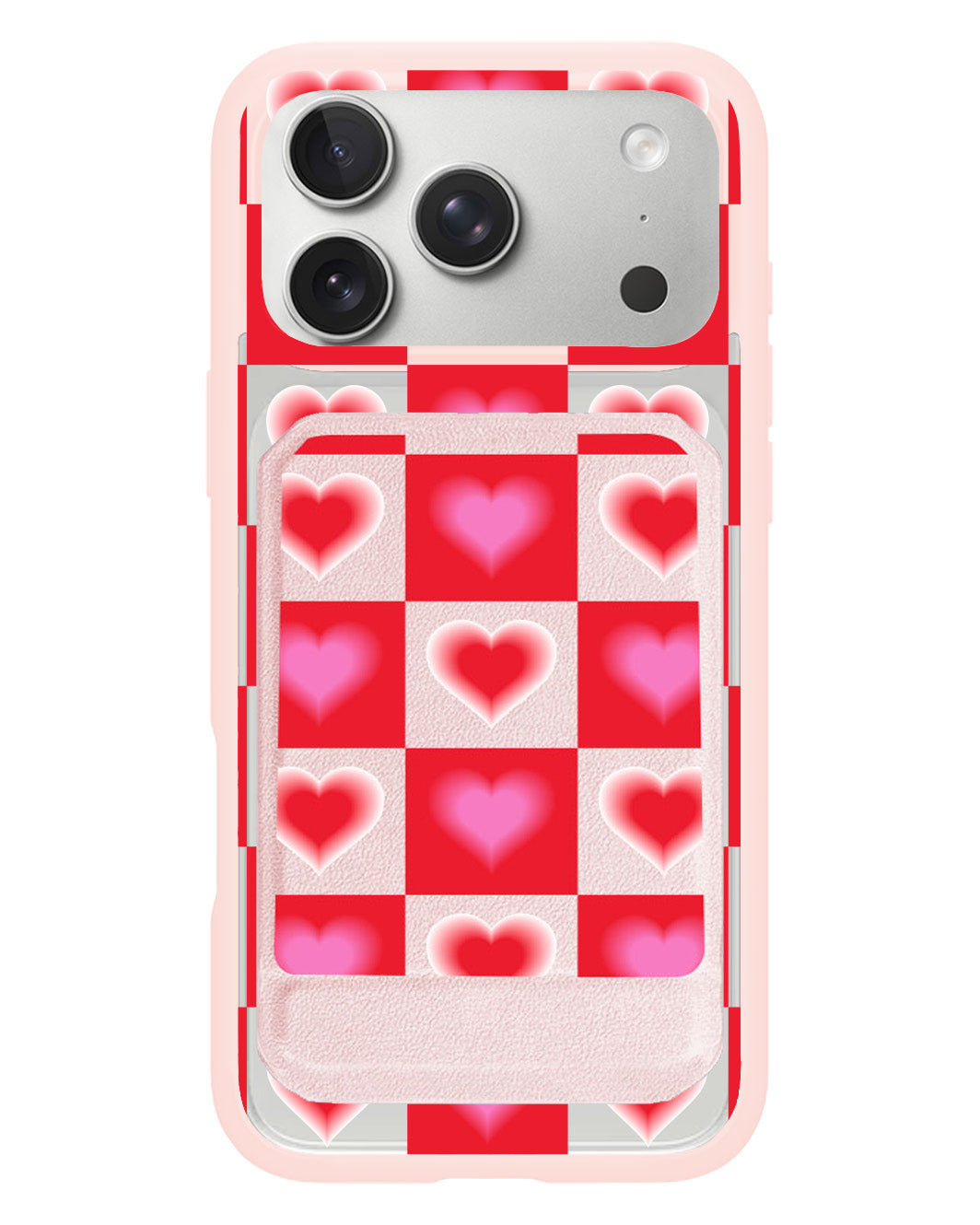 iPhone Magnetic Multifold Wallet - Love Checkered