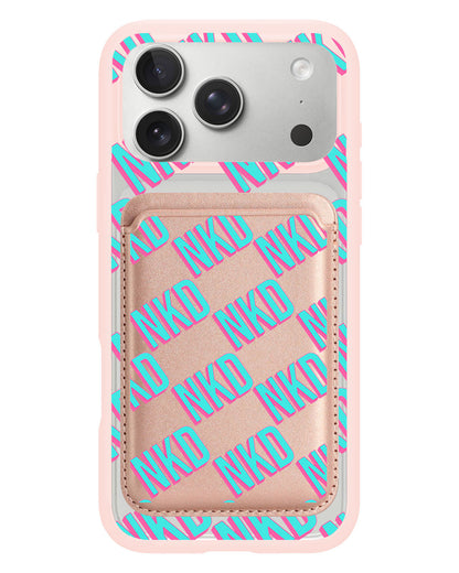 iPhone Magnetic Wallet Case - Diagonal Initial Monogram 4.0